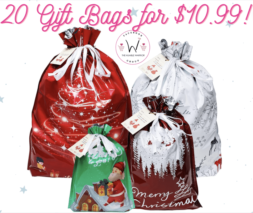 Yunaeduo 20-Pack of Drawstring Christmas Bags!